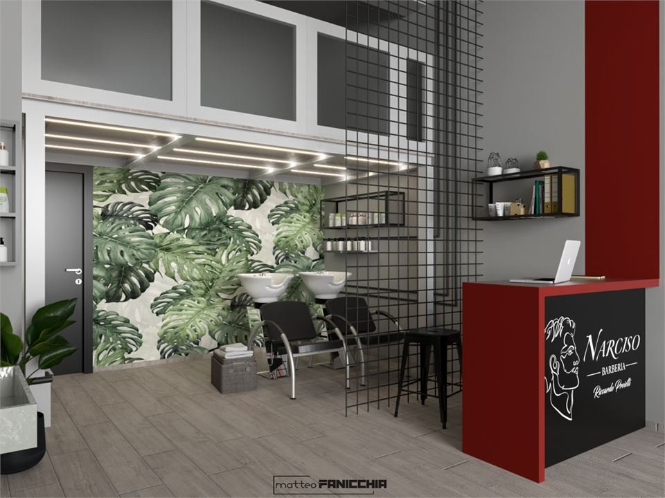 Barberia “Narciso”, immagine di progetto